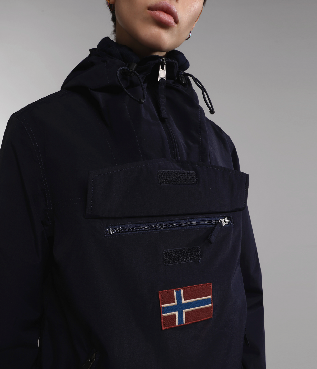 Rainforest Pocket Summer Anorak Jacket Dark Blue - 5