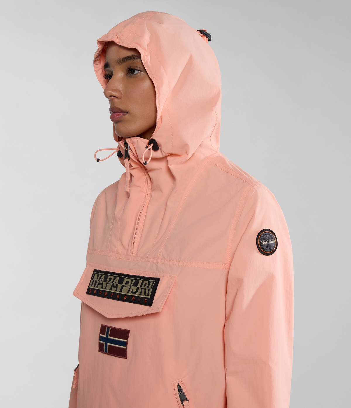 Chaqueta Anorak Rainforest Pocket Summer Rosado Salmon - 4