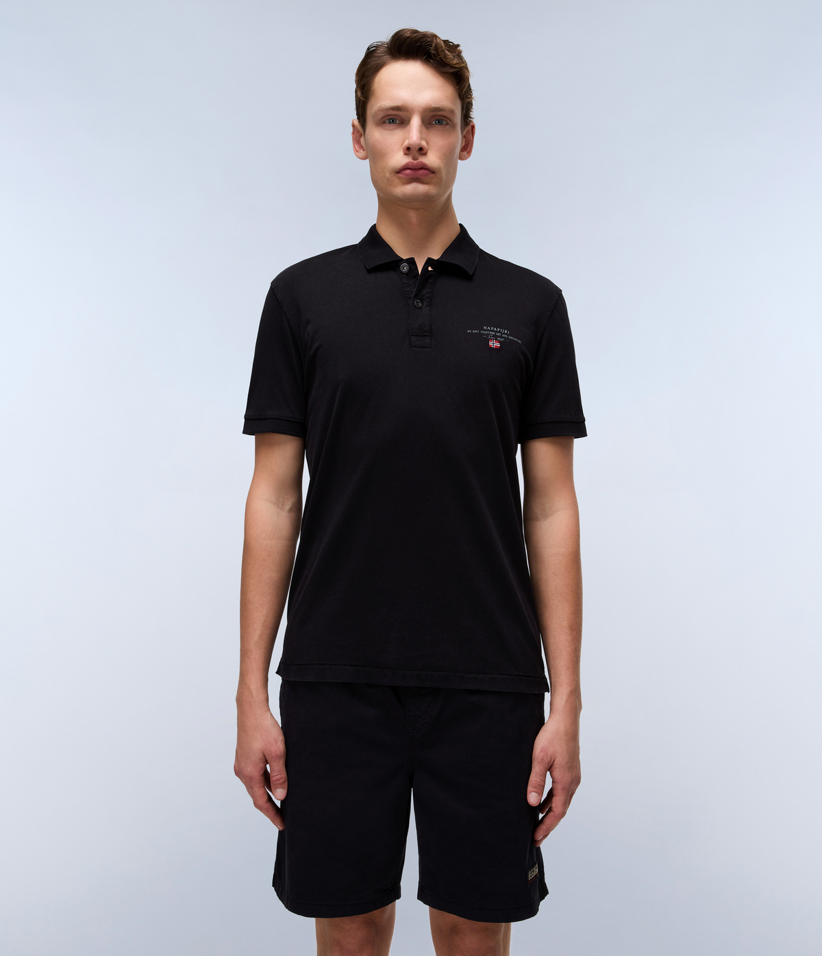 Elbas Short Sleeve Jersey Polo Shirt Black - 2