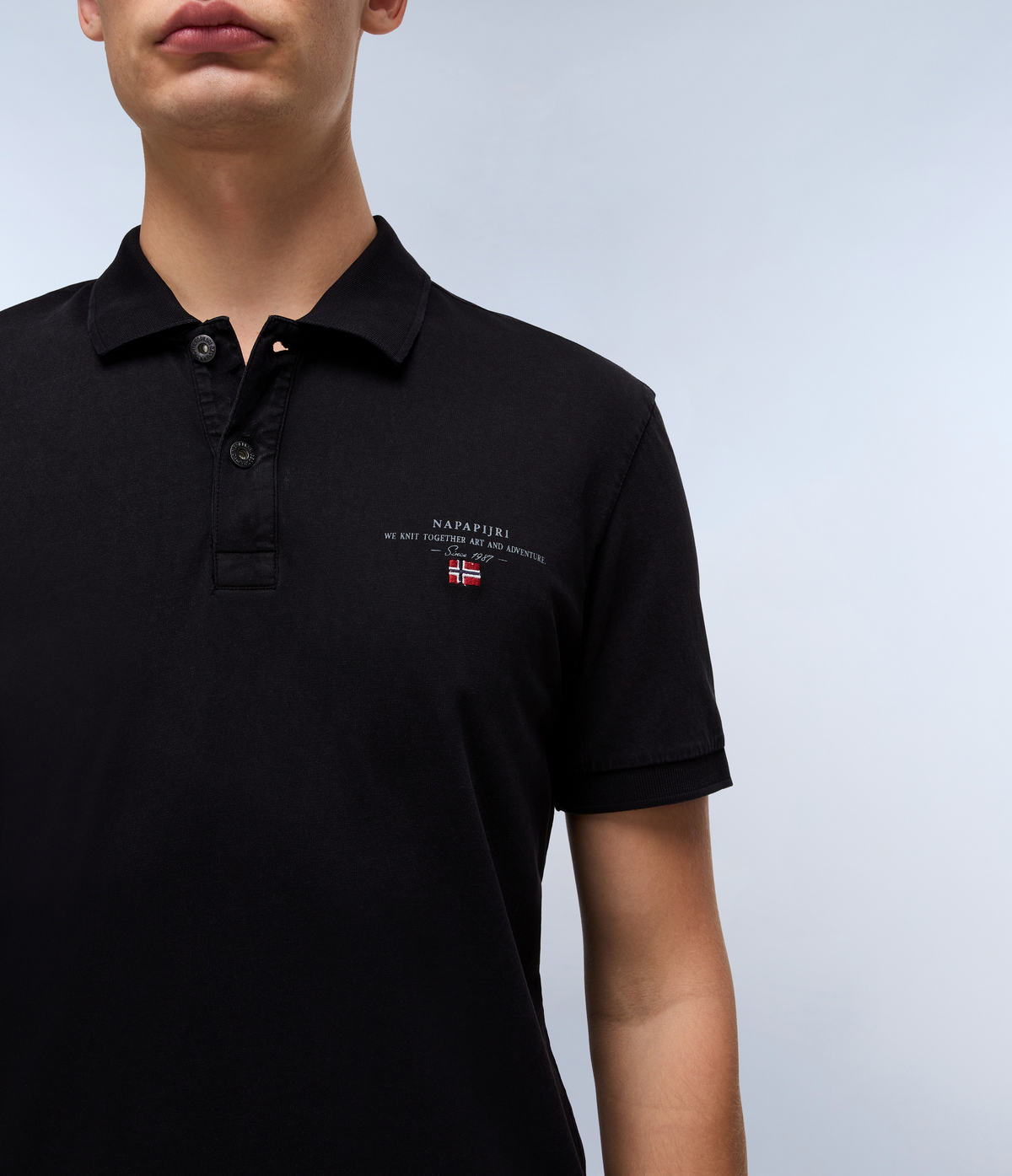 Elbas Short Sleeve Jersey Polo Shirt Black - 4