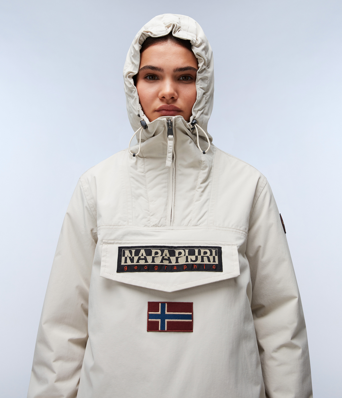 Rainforest Winter  Anorak Jacket Beige Silver - 2