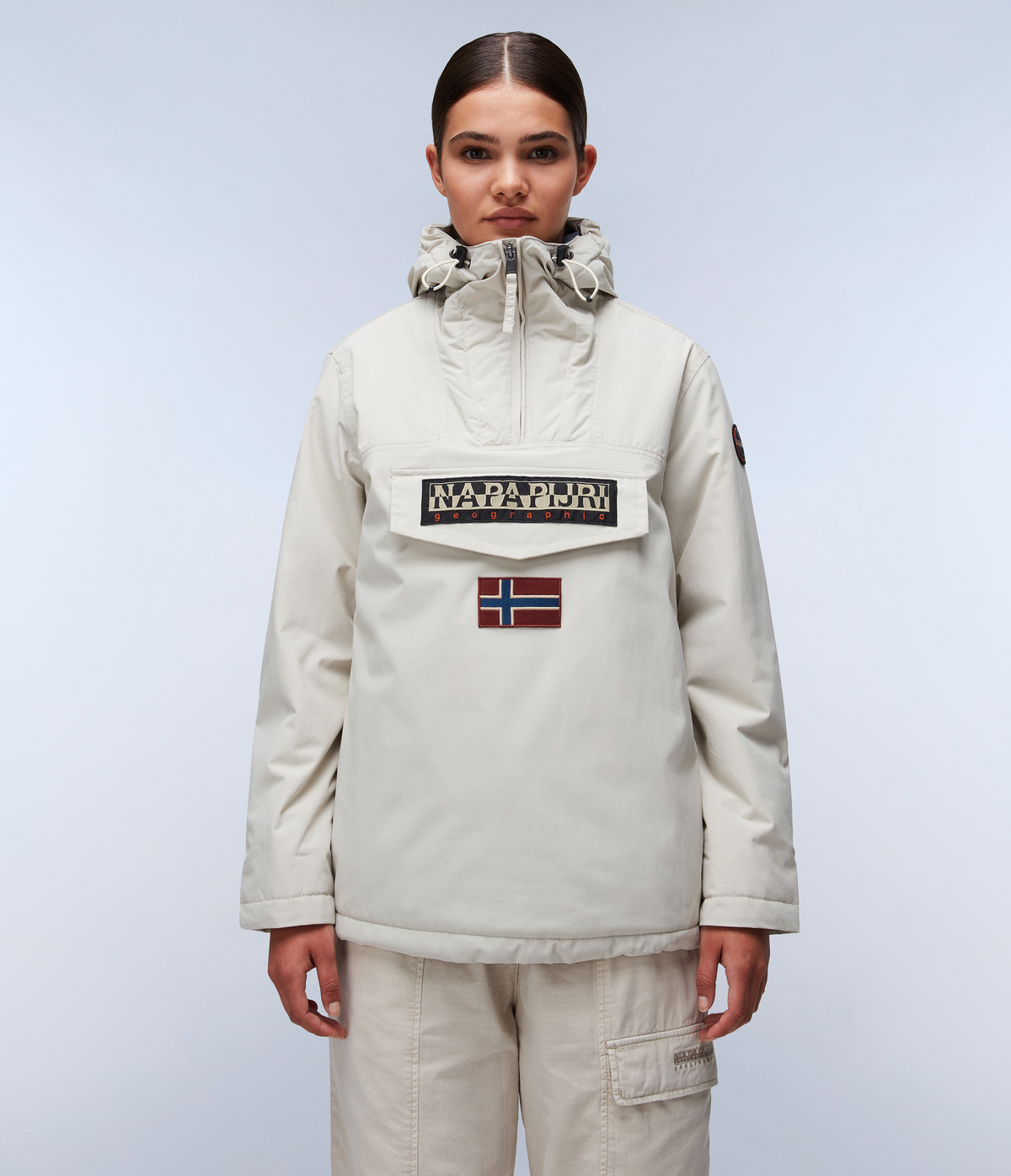 Rainforest Winter  Anorak Jacket Beige Silver - 3