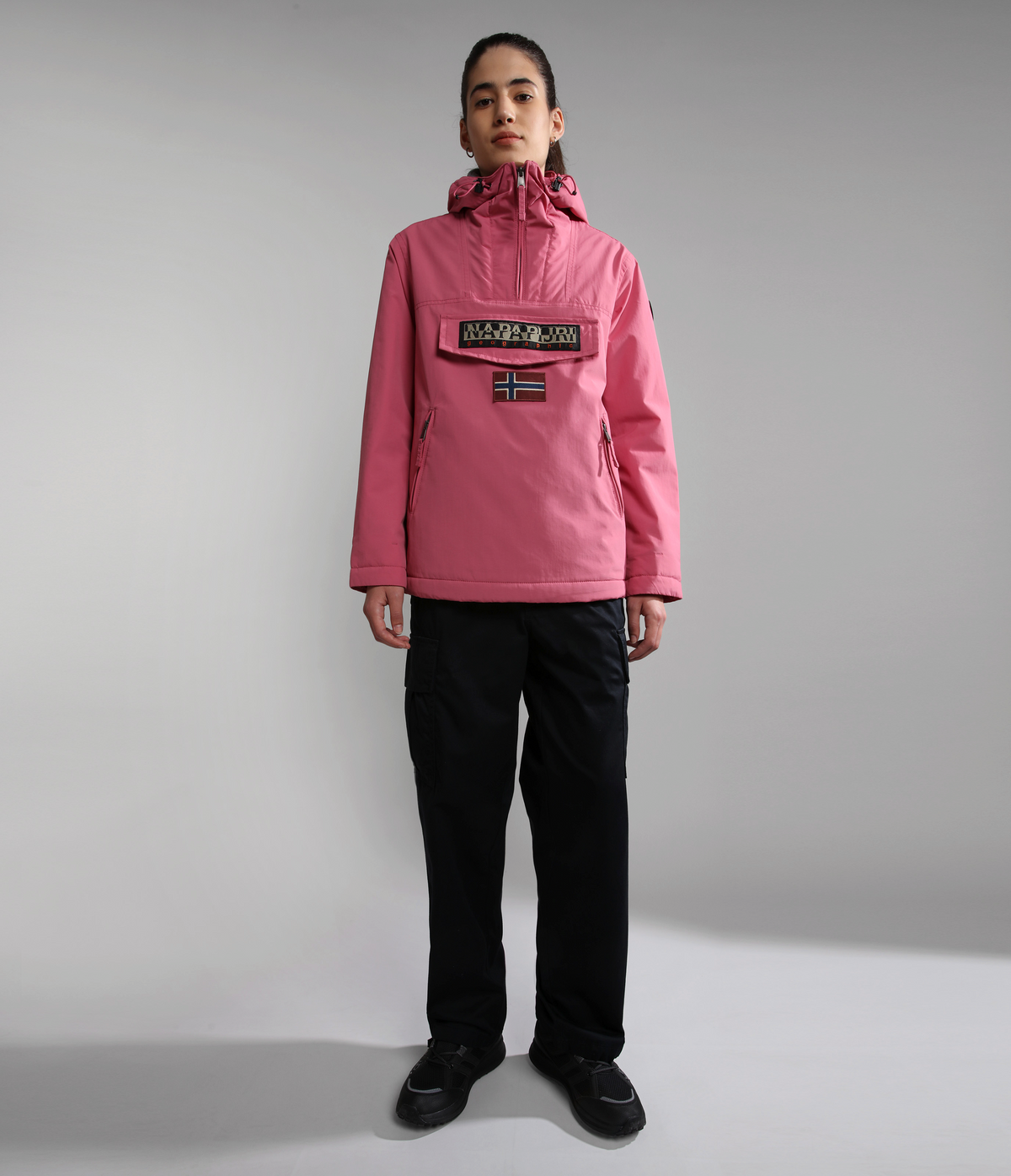 Rainforest Pocket Winter Anorak Jacket Pink Rosewood - 2