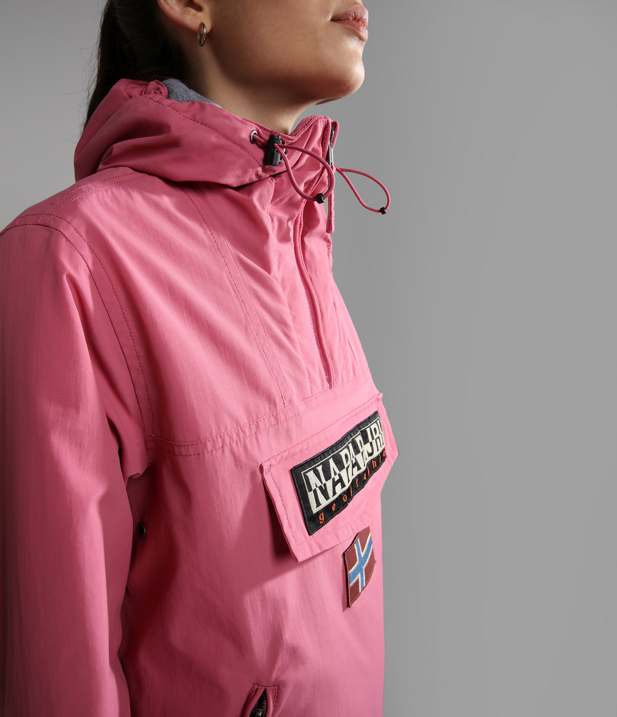 Rainforest Pocket Winter Anorak Jacket Pink Rosewood - 5