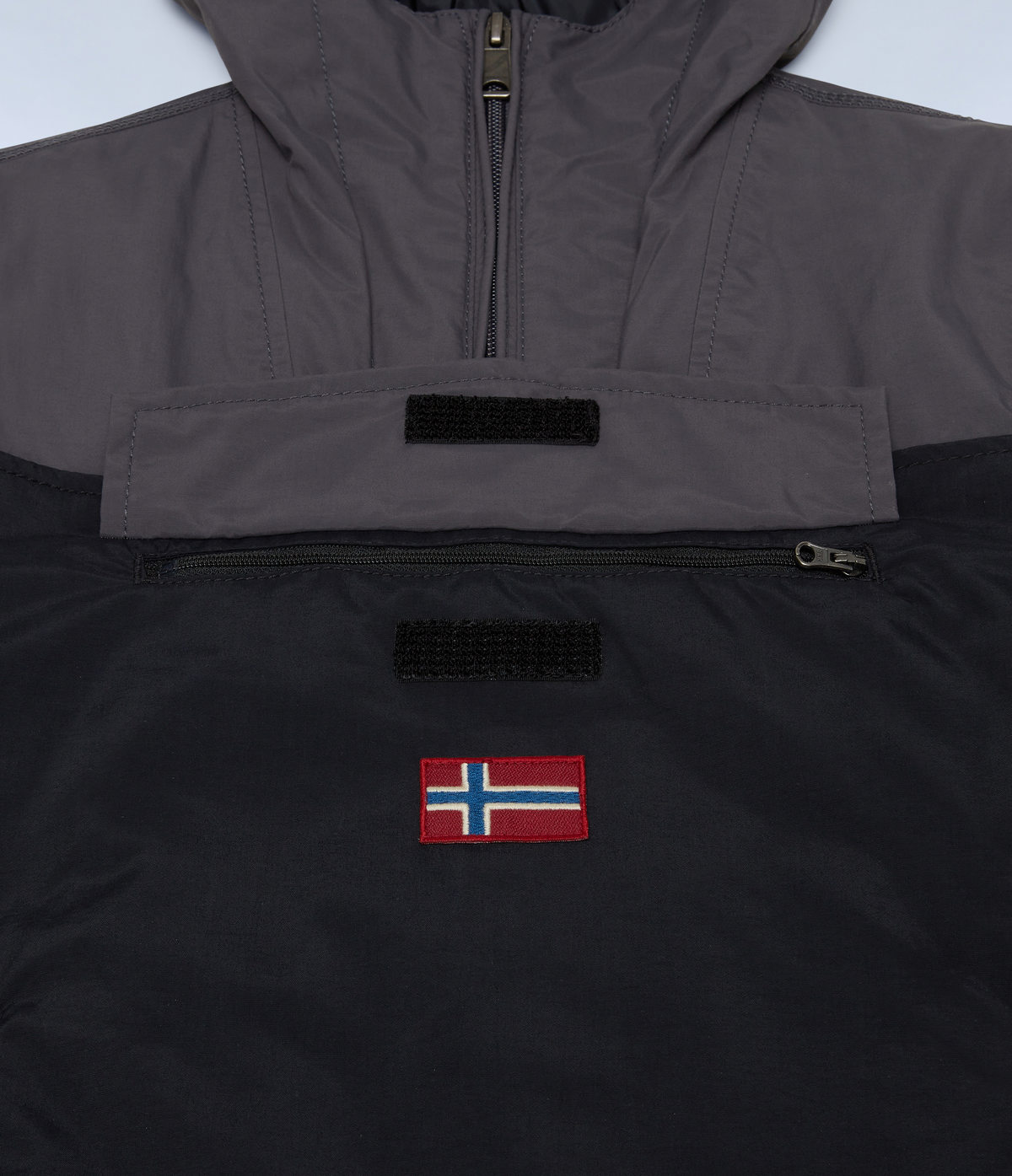 Rainforest Pocket Anorak Jacket Black Grey - 10