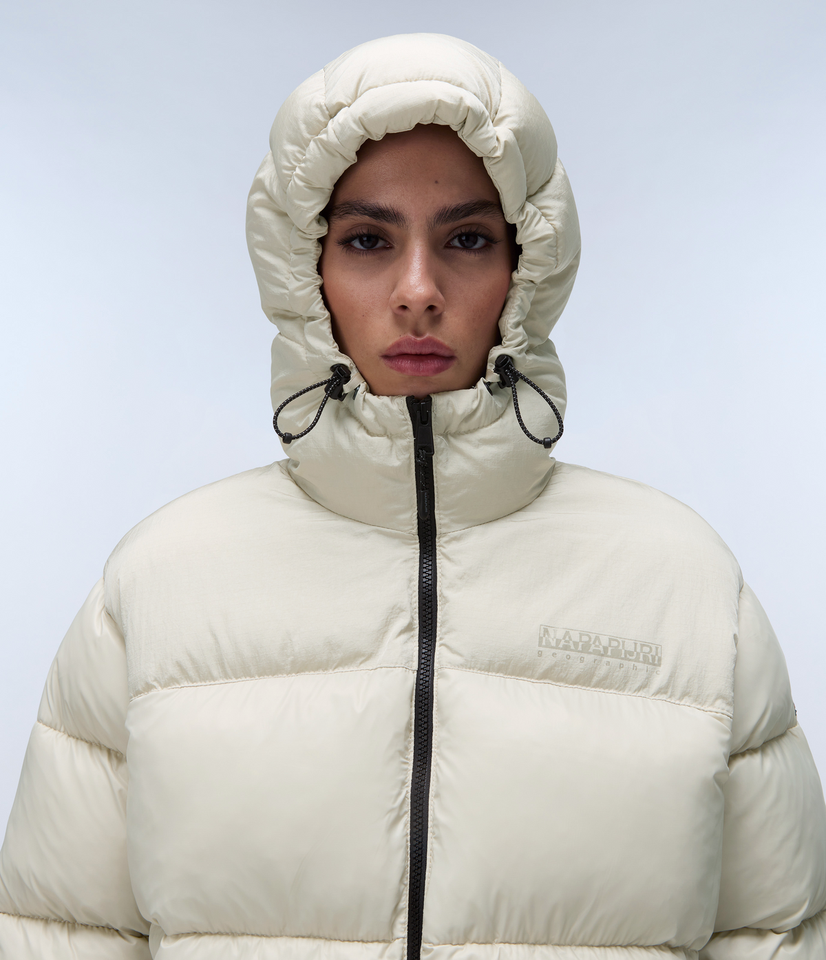 Hornelen Puffer Jacket Beige Silver - 2