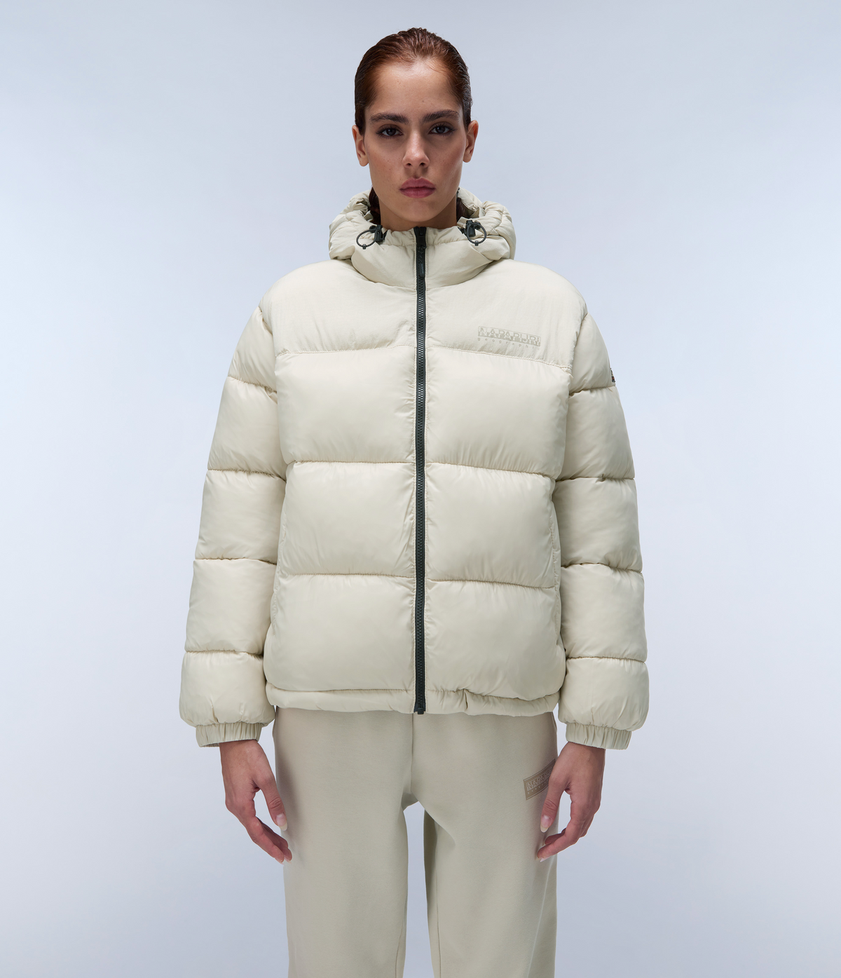 Hornelen Puffer Jacket Beige Silver - 3