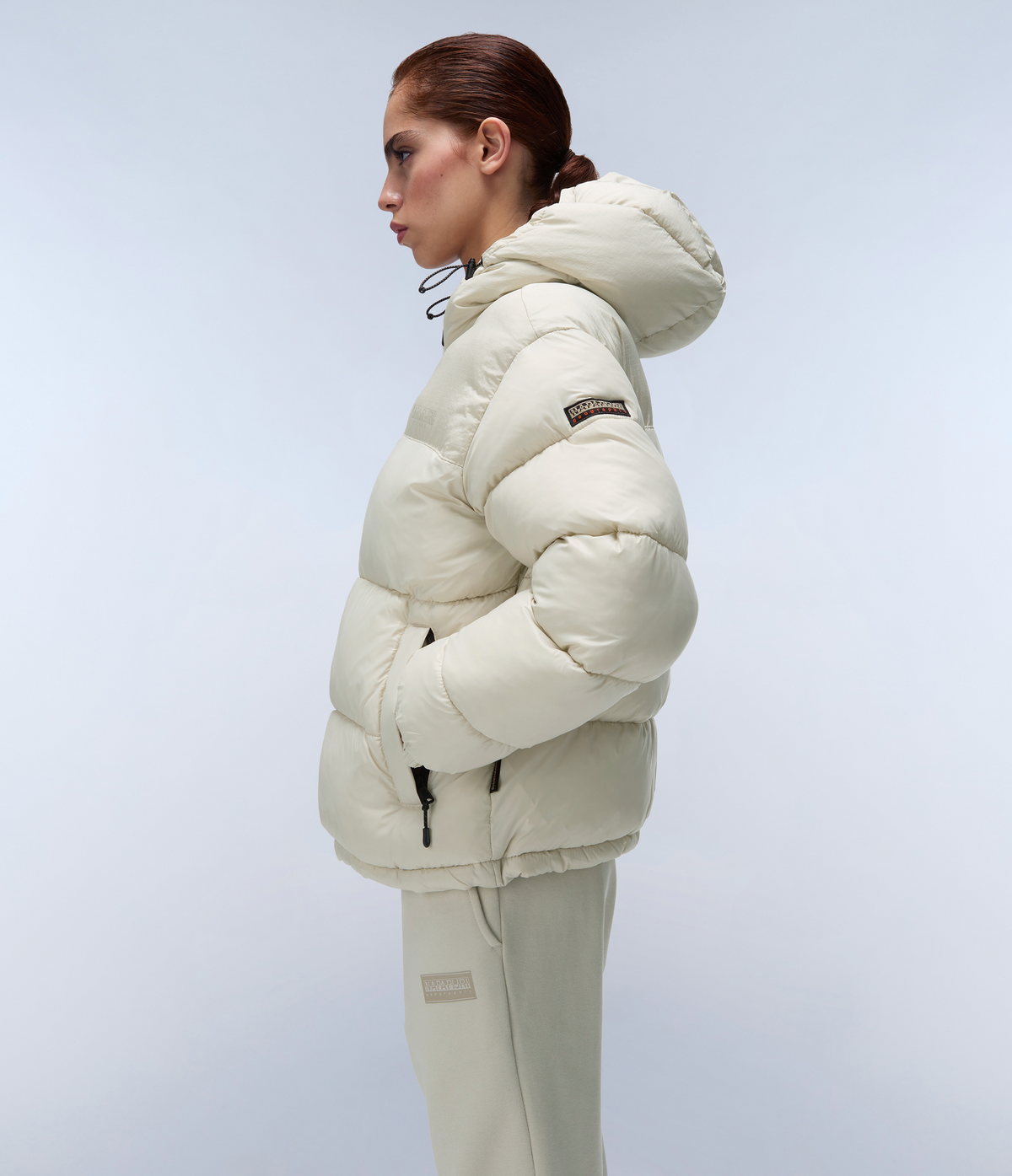 Hornelen Puffer Jacket Beige Silver - 4