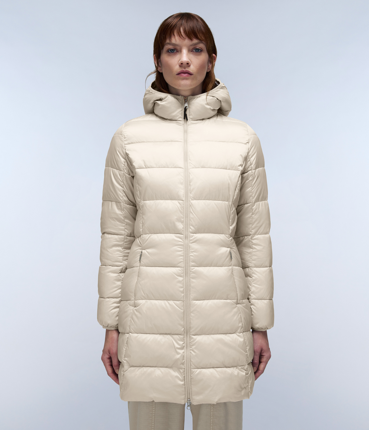 Aerons Rise Long Jacket Beige Silver - 2