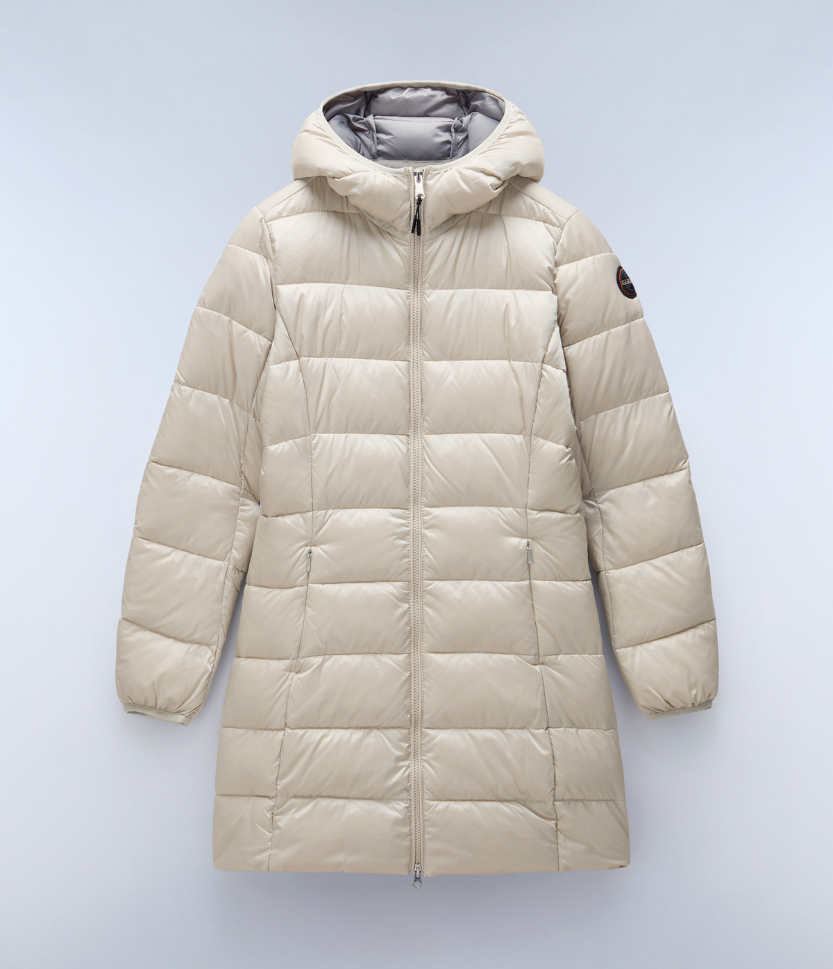 Aerons Rise Long Jacket Beige Silver - 1