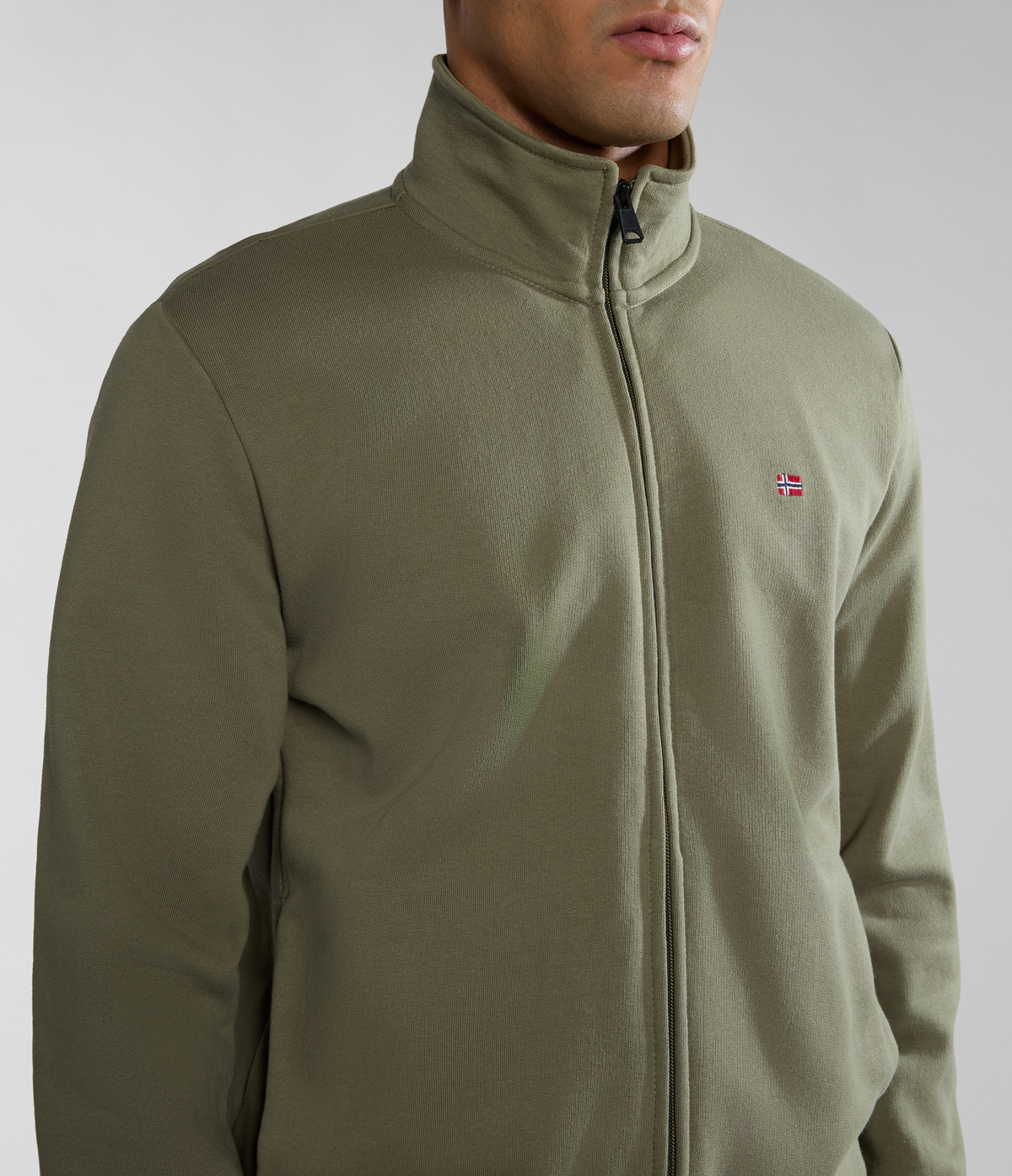 Balis French Terry Full-Zip Sweatshirt Green Lichen - 4