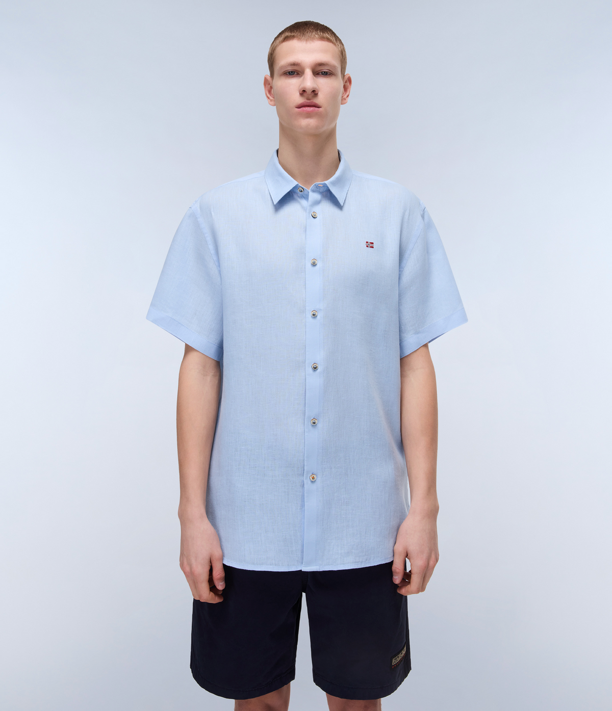 Camicia a Maniche Corte Linen  - 2