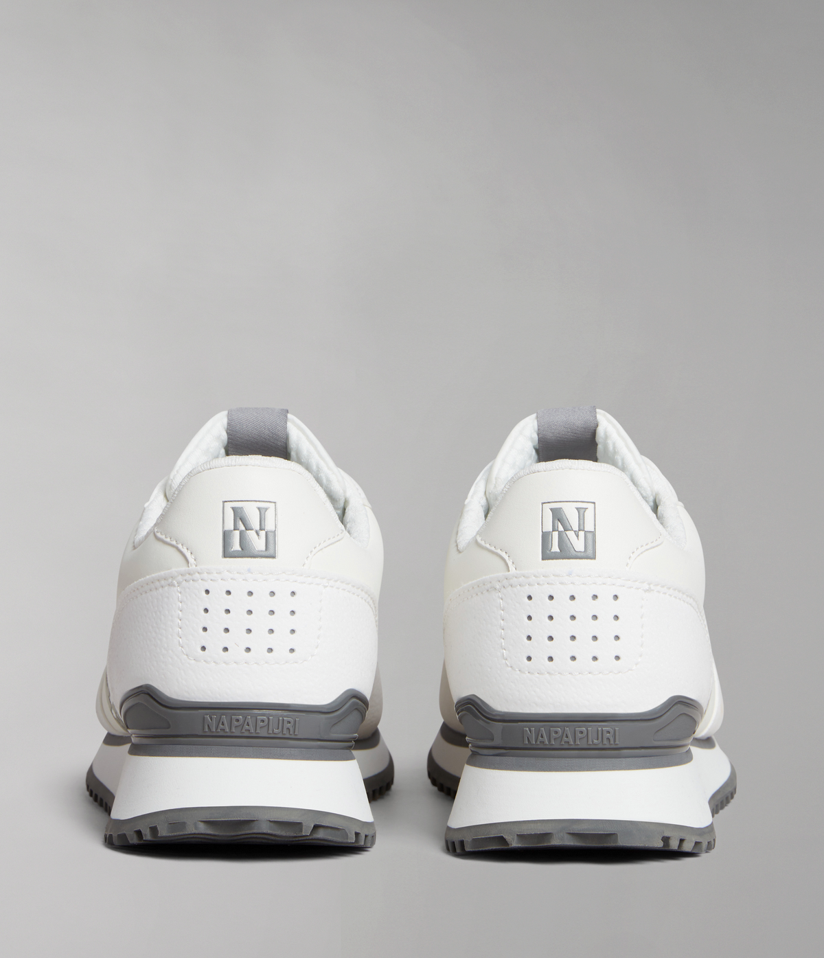 Faux Leather Cosmos Trainers White - 3