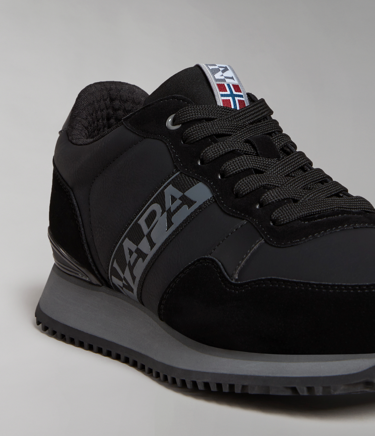 Faux Leather Cosmos Trainers Black - 7