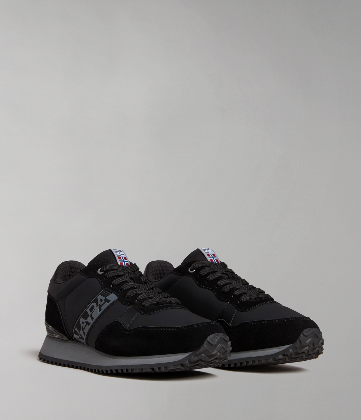 Faux Leather Cosmos Trainers Black - 1