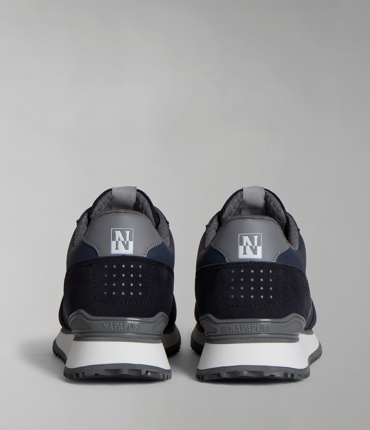 Faux Leather Cosmos Trainers Dark Blue - 3