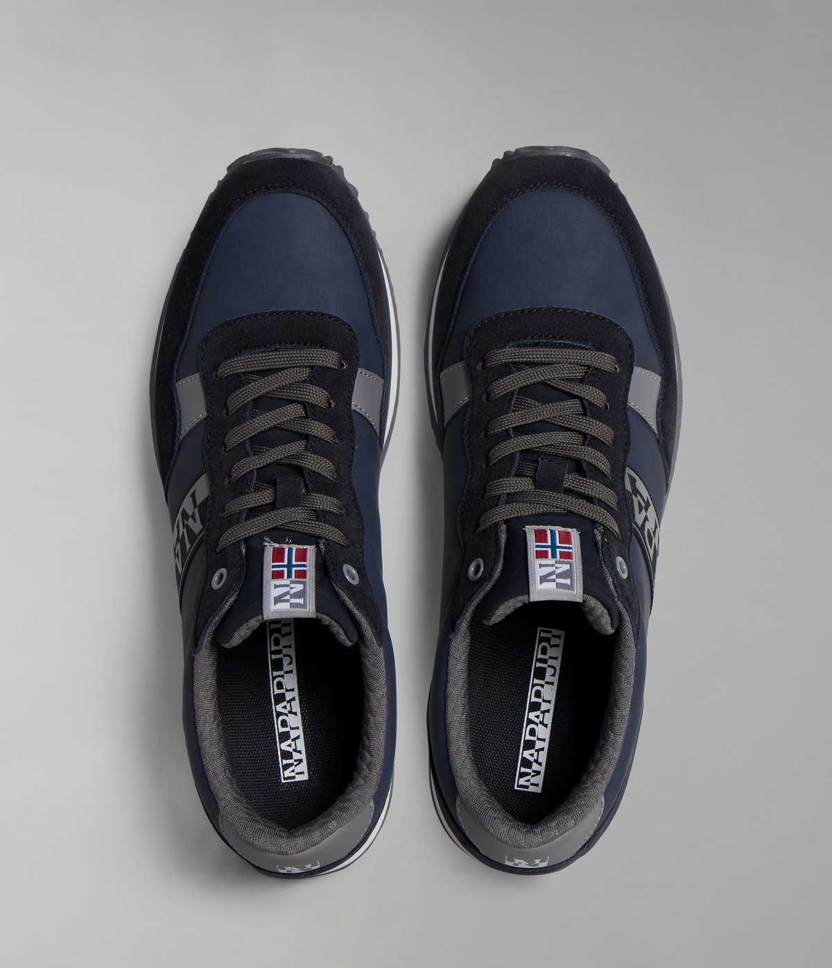 Faux Leather Cosmos Trainers Dark Blue - 6