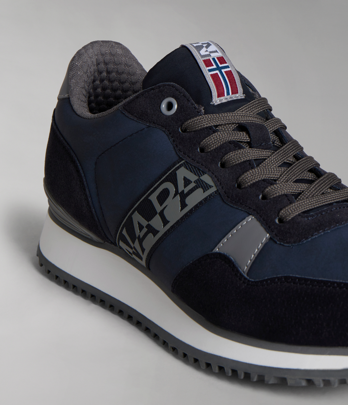 Faux Leather Cosmos Trainers Dark Blue - 7