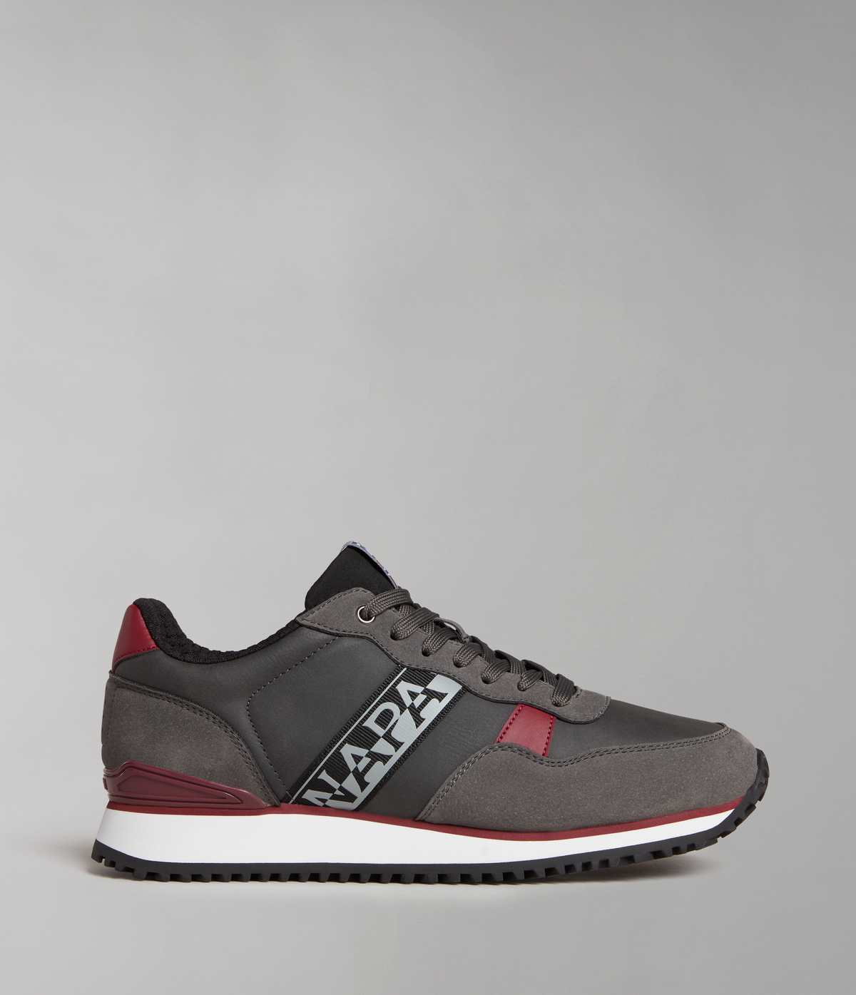 Faux Leather Cosmos Trainers Dark Grey - 2