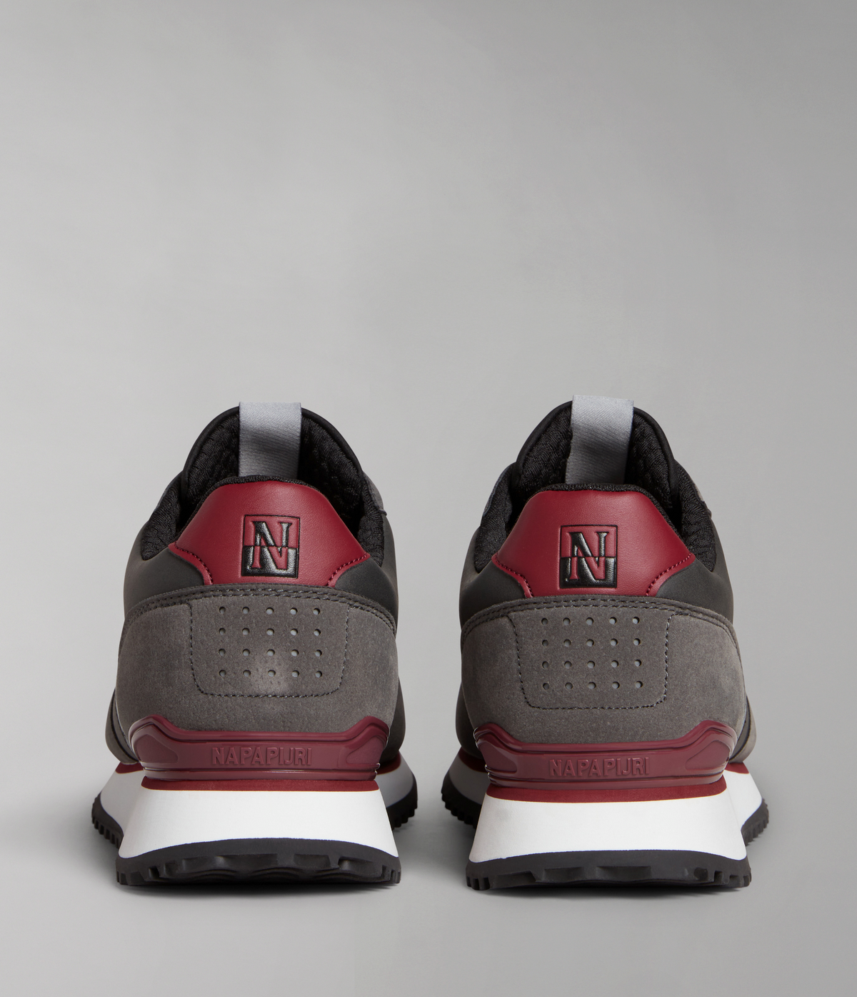 Faux Leather Cosmos Trainers Dark Grey - 3