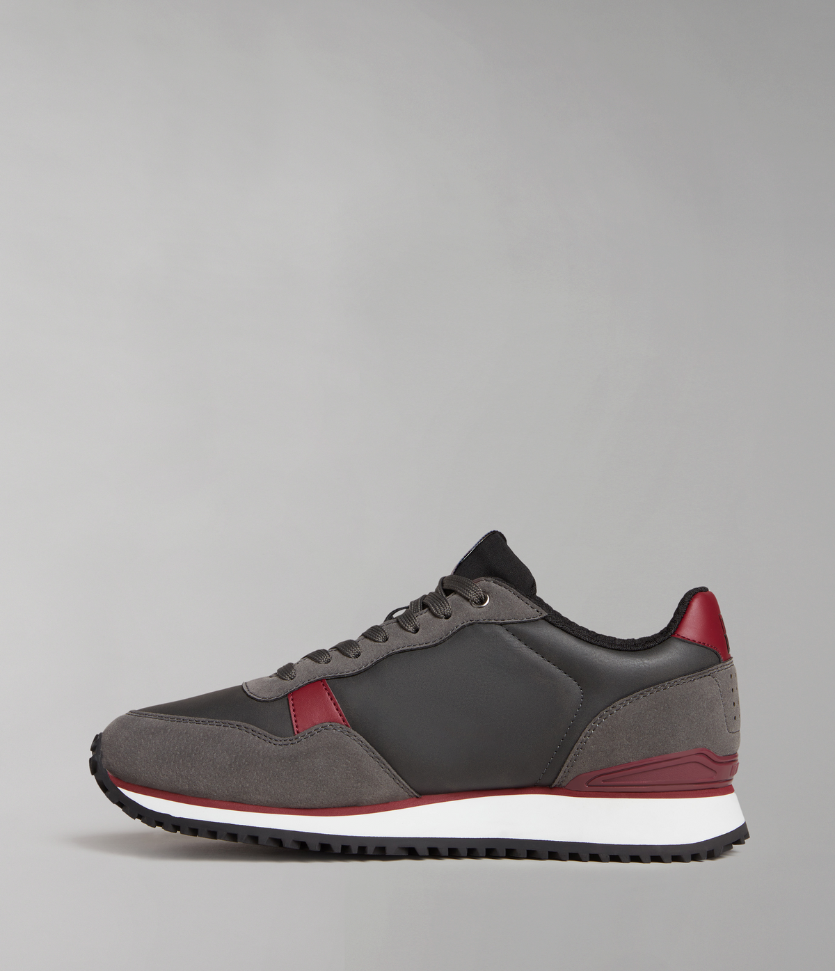 Faux Leather Cosmos Trainers Dark Grey - 5