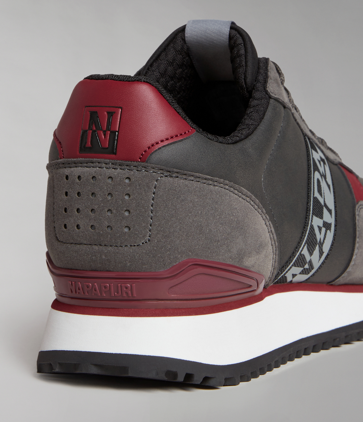 Faux Leather Cosmos Trainers Dark Grey - 8