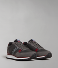 Faux Leather Cosmos Trainers Dark Grey - 1