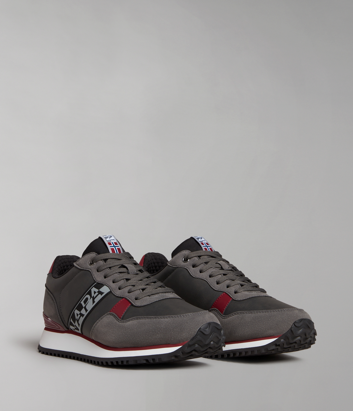 Faux Leather Cosmos Trainers Dark Grey - 1