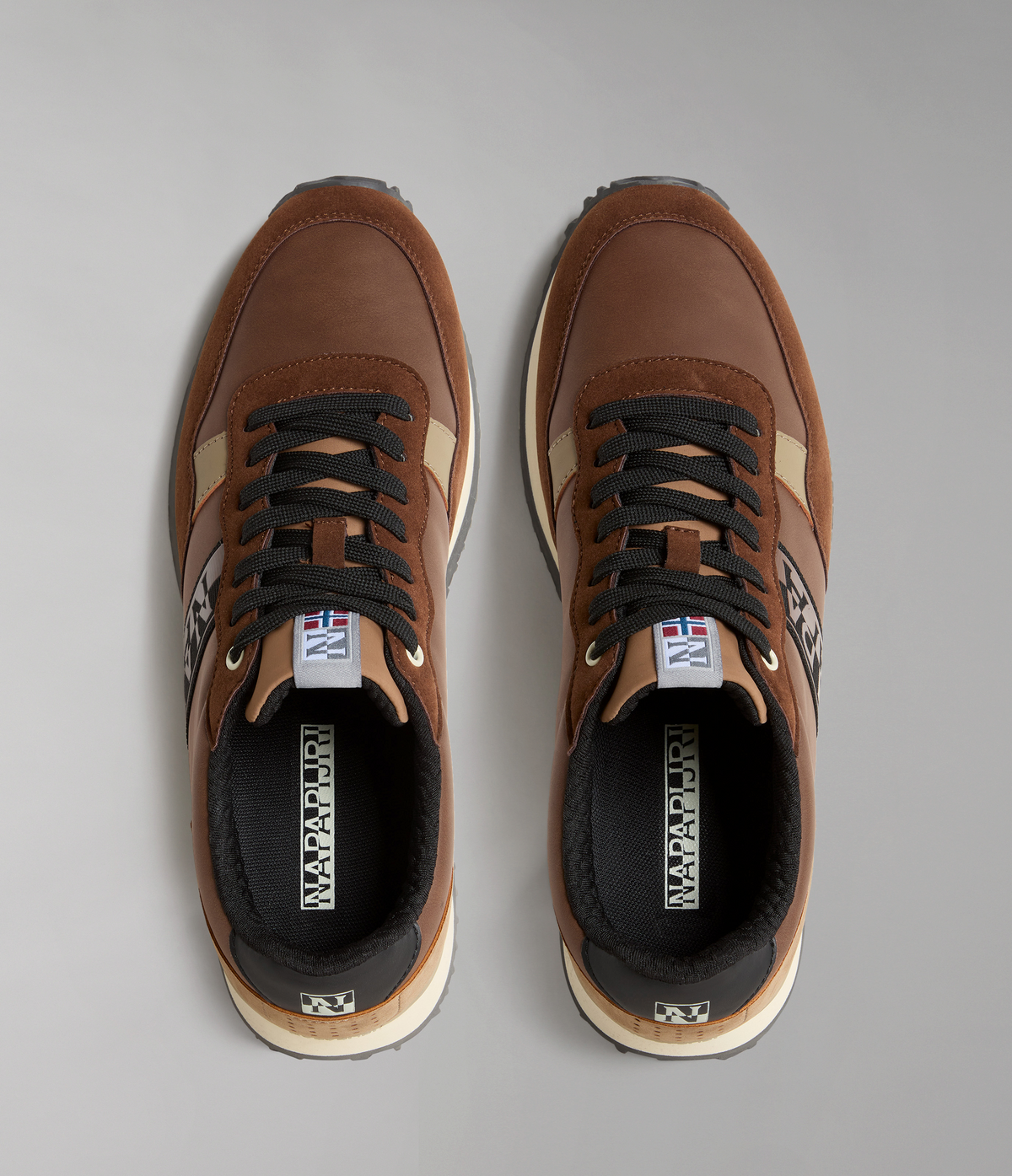 Faux Leather Cosmos Trainers Raindrum Brown - 6