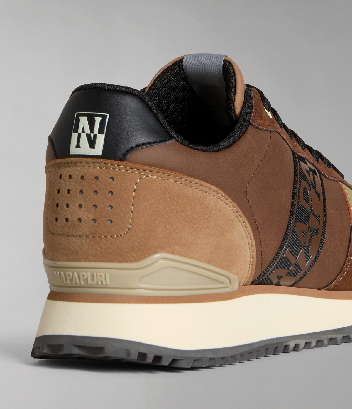 Faux Leather Cosmos Trainers Raindrum Brown - 8