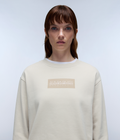 Sudadera Box Logo Beige Plateado - 2