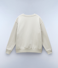 Sudadera Box Logo Beige Plateado - 6
