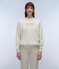 Sudadera Box Logo Beige Plateado - 4