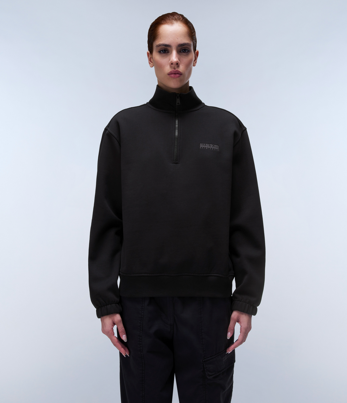 Bise Half-Zip Sweatshirt Black - 2