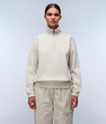 Bise Half-Zip Sweatshirt Beige Silver - 2
