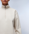 Bise Half-Zip Sweatshirt Beige Silver - 5
