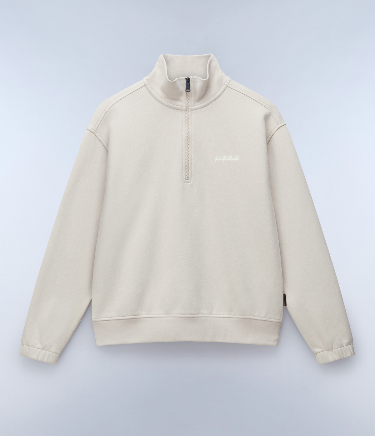 Bise Half-Zip Sweatshirt Beige Silver - 1