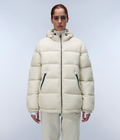 Box Logo Hooded Jacket Beige Silver - 3