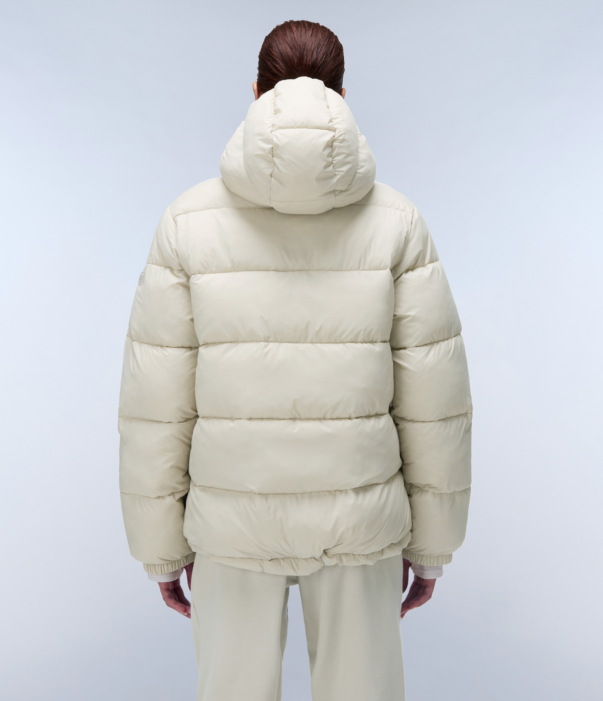 Box Logo Hooded Jacket Beige Silver - 5