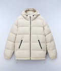 Box Logo Hooded Jacket Beige Silver - 1