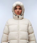 Box Logo Long Jacket Beige Silver - 2