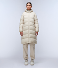 Box Logo Long Jacket Beige Silver - 3