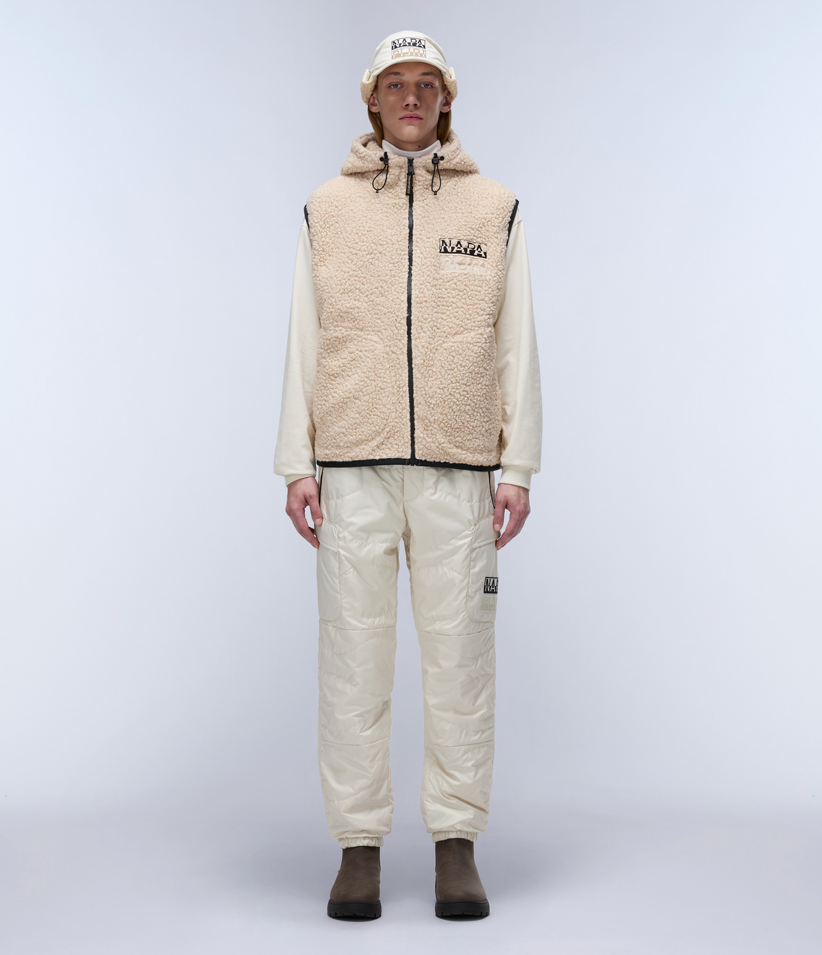 Jaman Fleece Vest Beige - 2