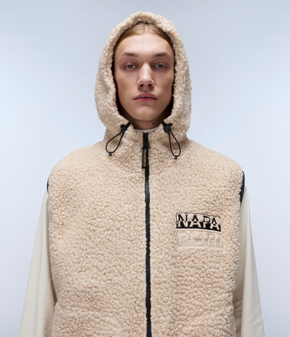 Jaman Fleece Vest Beige - 3