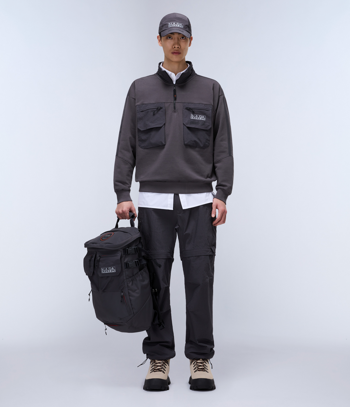 Felpa con Mezza Zip Tusco French Terry  - 3