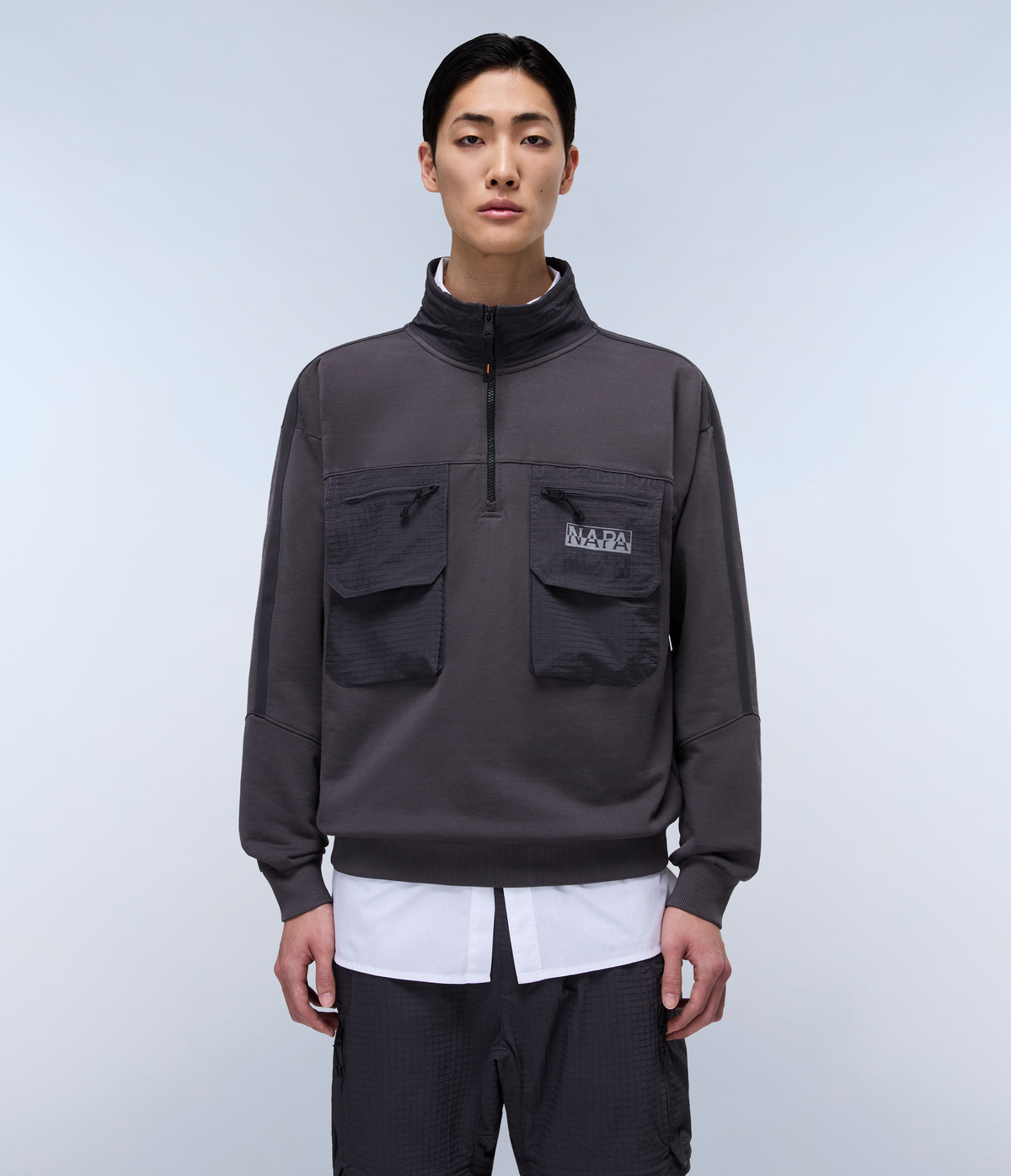 Felpa con Mezza Zip Tusco French Terry  - 4