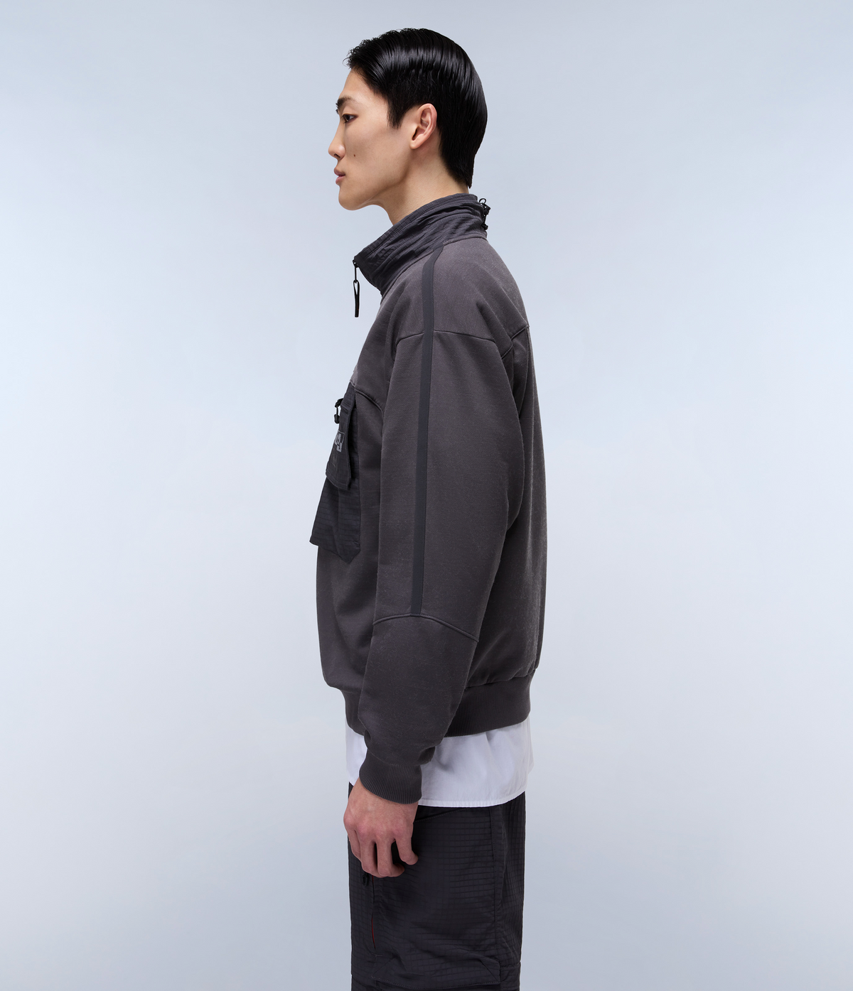 Felpa con Mezza Zip Tusco French Terry  - 5