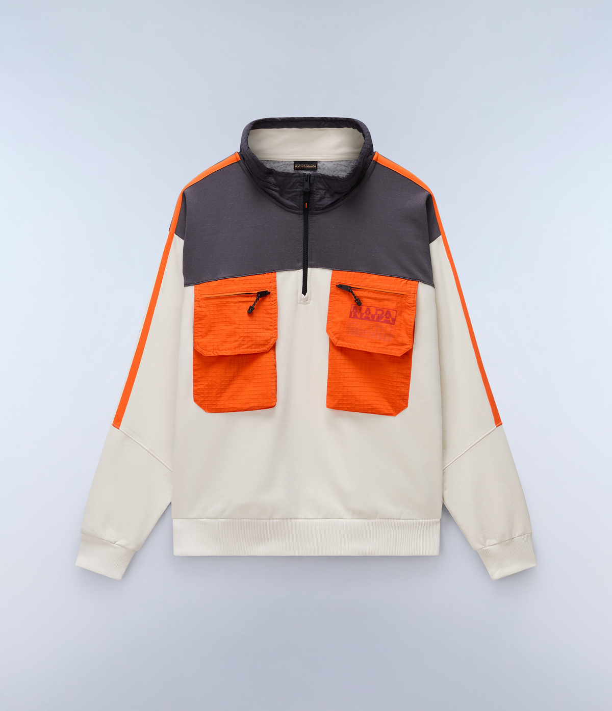 Felpa con Mezza Zip Tusco French Terry  - 1