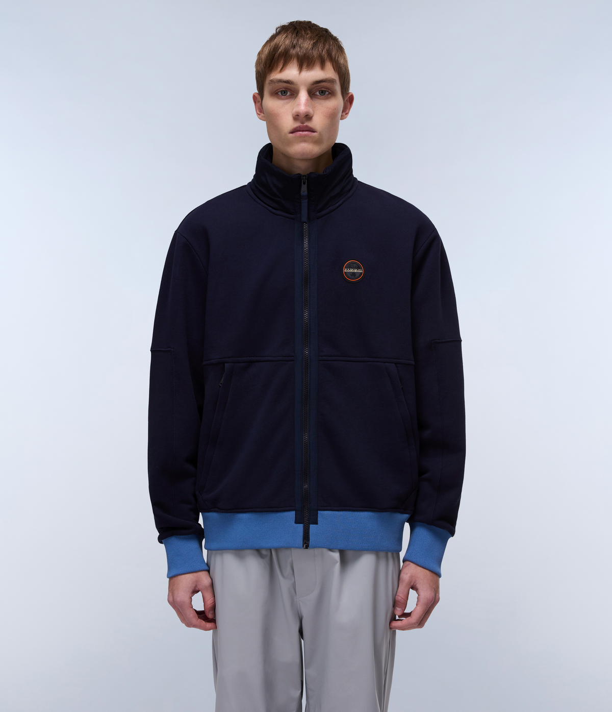 Ambra French Terry Hoodie Dark Blue - 3