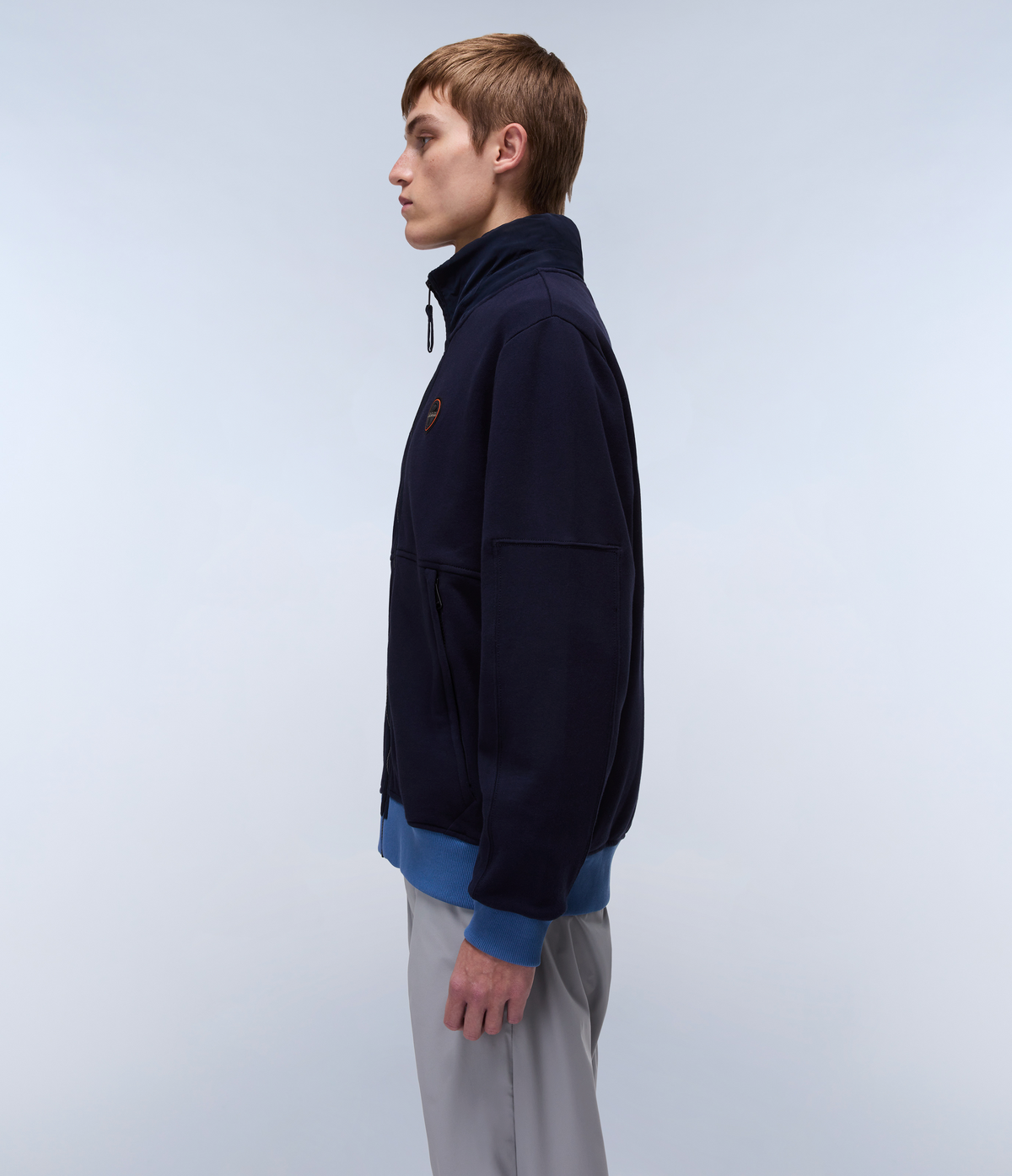 Ambra French Terry Hoodie Dark Blue - 4